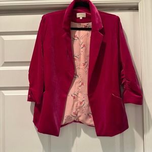 Skies are blue Pink💗 Velvet blazer